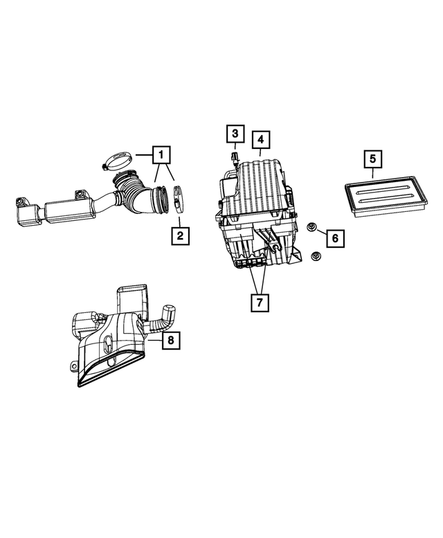 « 4891896AB –  : Air Frais Conduit pour Mopar Image »
