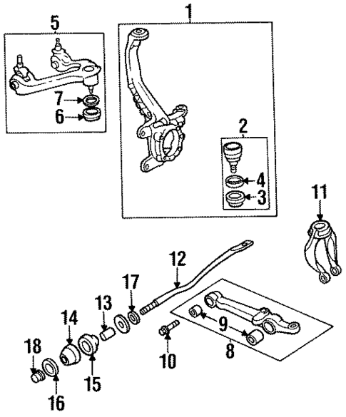 Suspension Components for 1998 Honda Odyssey | Genuine Honda Parts