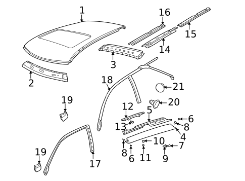 Roof & Components for 2001 Saab 9-3 #0