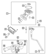 4893345AA - Cooling: Engine Oil Cooler Connector for Mopar Image