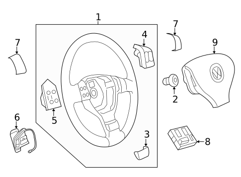 Steering Wheel & Trim for 2011 Volkswagen Jetta #0