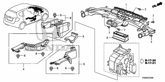Duct for 2012 Honda Fit #0