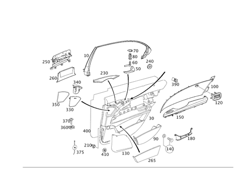 Door Paneling for 2009 Mercedes-Benz E320 #0