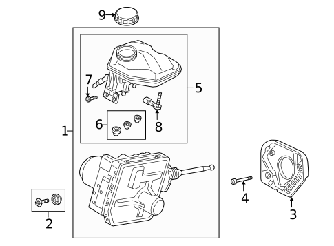 Master Cylinder - Components On Dash Panel for 2022 Audi e-tron S #0
