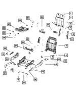 1RX05XDVAA - Interior Trim: Front Seat Back Panel for Mopar Image
