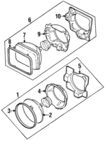 784001790 - Electrical: Headlamp Assembly for Subaru: DL, GL, Standard Image