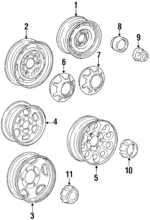 MB413278 - : Wheel, Steel for Mitsubishi: Mighty Max Image