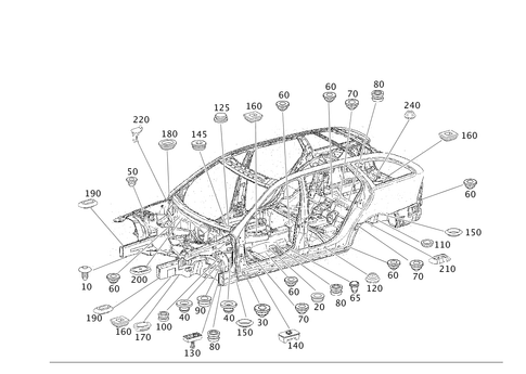 Expansion Plugs, Grommets for 2001 Mercedes-Benz C240 #0