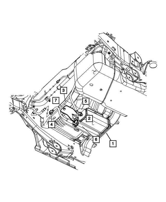 « 52059786AB – Emission Controls : Boîtier D`évaporation Support, Export pour Mopar Image »