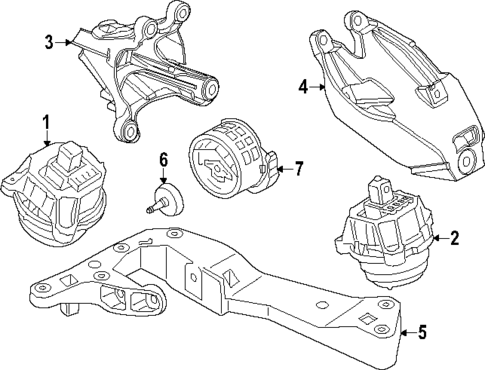 Engine & Trans Mounting for 2024 BMW X6 #0