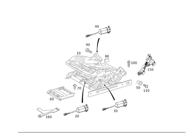 9927010 - Driver Seat: Collared Bushing for Mercedes-Benz: CL550, CL600, CL63 AMG, CL65 AMG Image image