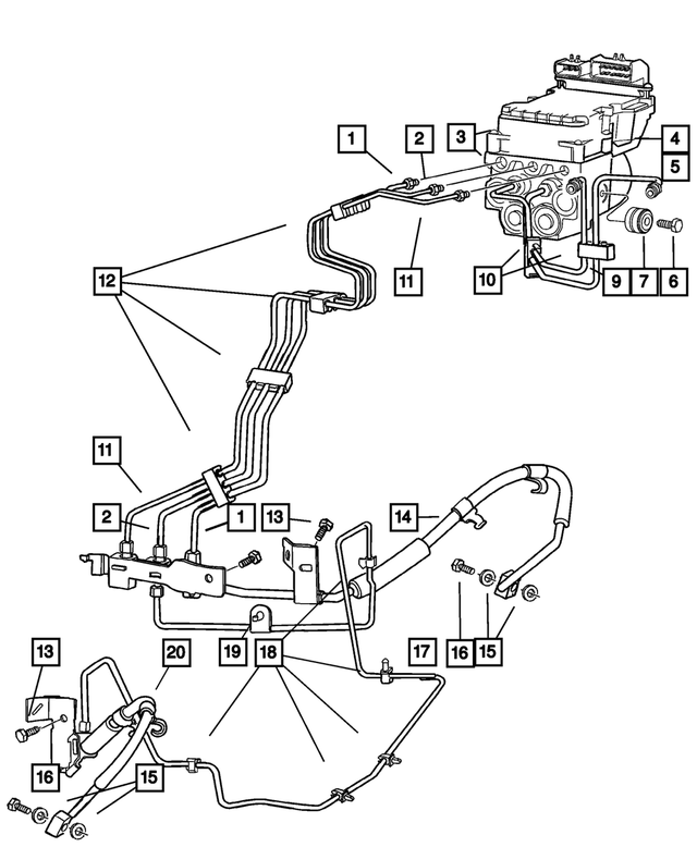 5290564AB - : Brake Hose, Right for Mopar Image