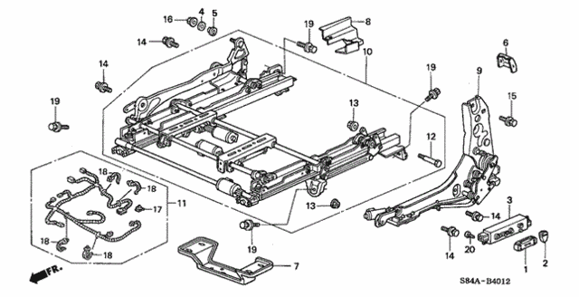 Front Seat Components (L.) (Full Power Seat) for 2002 Honda Accord #0