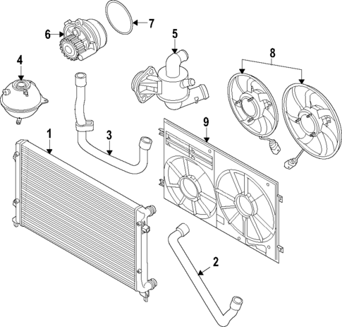Radiator & Components for 2014 Volkswagen Jetta #2