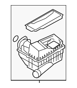 1K0129607AS - Engine: Air Cleaner Assembly for Volkswagen: Beetle, CC, Eos, GTI, Jetta, Passat, Rabbit Image