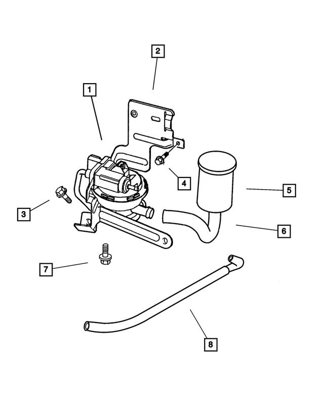 4854195 - Emission Systems: Leak Detection Pump Hose for Mopar Image