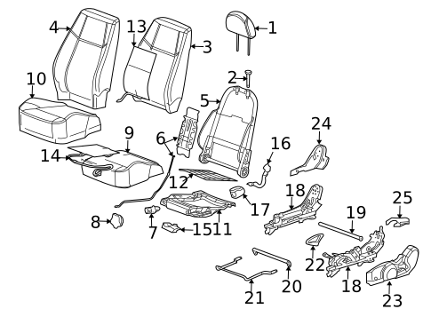 Front Seat Components for 2006 Chevrolet Cobalt #3