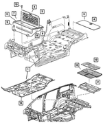 5KQ13ZJ8AC - Interior Trim: Front Floor Carpet for Chrysler: Aspen | Dodge: Durango Image