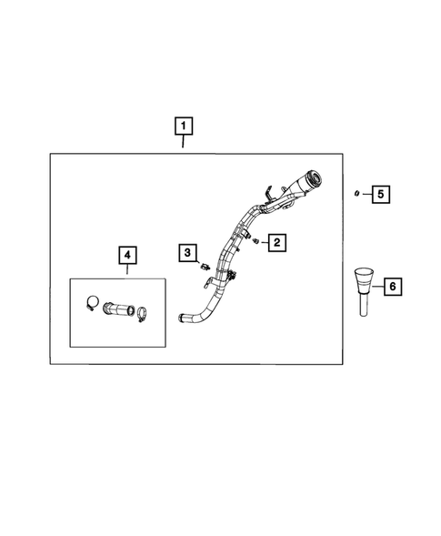 Fuel Tank Filler Tube for 2022 Jeep Cherokee #0