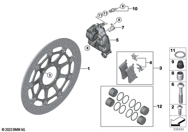 34118389001 - Brakes: Brake Rotor, Front - D=320-5.0mm for BMW-Motorrad Image image
