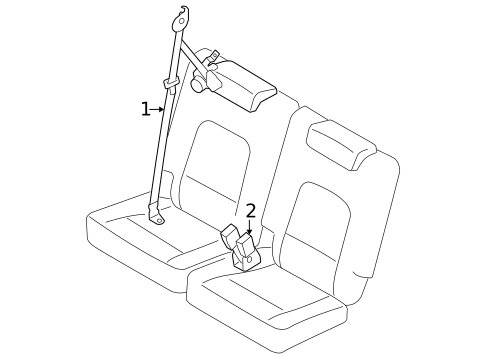 Seat Belt for 2009 Kia Borrego #2