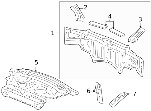 Rear Upper Body for 2010 Acura RL #0