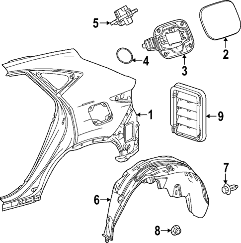 Quarter Panel & Components for 2023 Lexus NX450h+ #1