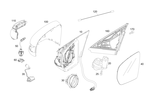 2228105501 - Front Doors: Mirror Frame for Mercedes-Benz Image