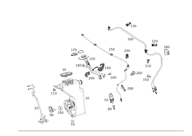 2138600164 - Windshield Washer, Emergency Equipmt: Filler Neck for Mercedes-Benz: AMG GT 43, AMG GT 53, AMG GT 63, AMG GT 63 S, AMG GT 63 S E Performance, CLS450, CLS53 AMG, E300, E350, E400, E43 AMG, E450, E53 AMG, E63 AMG S, GLC300, GLC43 AMG, GLC63 AMG, GLC63 AMG S Image image