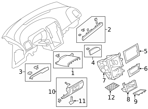 Instrument Panel Components for 2011 Volkswagen Jetta #2
