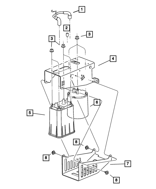 53032052AB - Emission Systems: Vapor Canister Pass Thru Hose for Mopar Image image