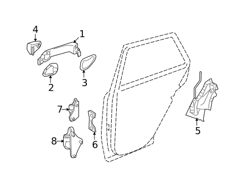Lock & Hardware for 2009 Mercedes-Benz ML320 #1