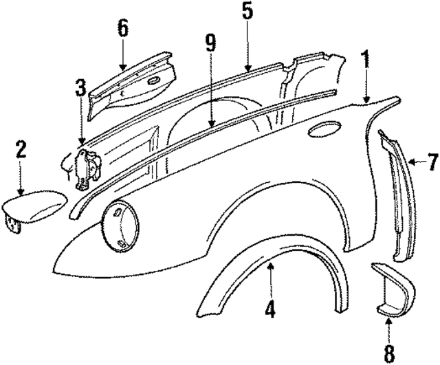 91150122302GRV - Body: Front Section Support for Porsche Image