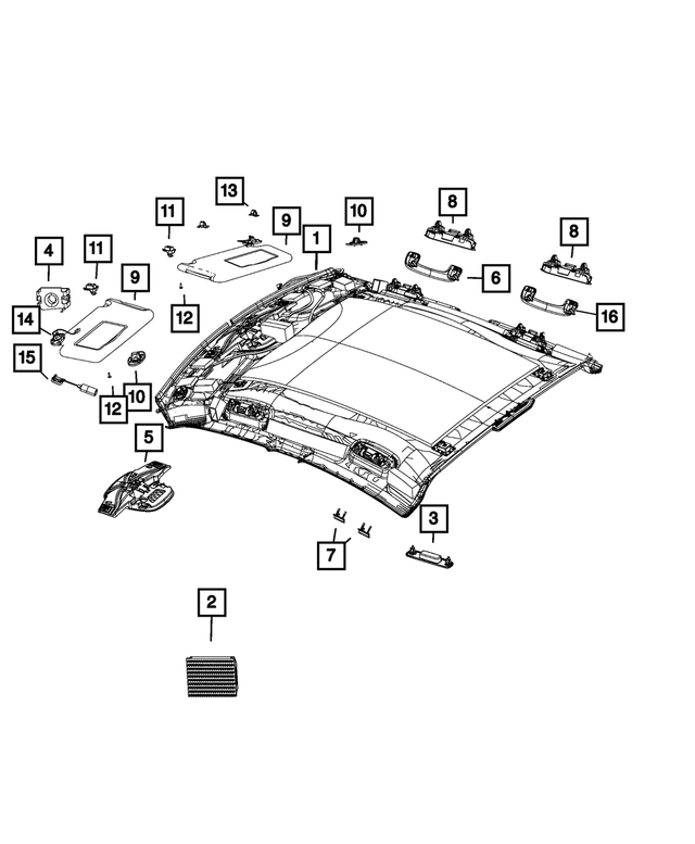 6RG17DX9AC - Interior Trim: Headliner for Mopar Image image