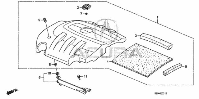 Engine Cover for 2012 Acura ZDX #0