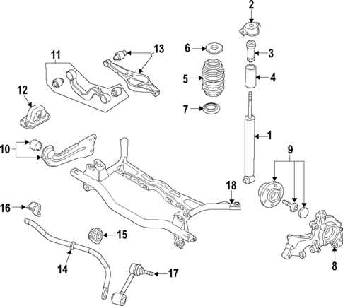 Rear Suspension for 2009 Volkswagen Rabbit #11