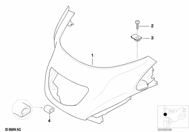 7142758504 - Frame and Mounting Parts: Oval-Head Screw with Anti-Rotation Lock - Isa M5X16 for BMW-Motorrad Image