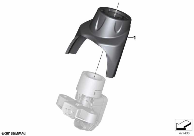 77318558012 - Design: Cover F Ignit.Switch And Steering Lock - Granite Gray for BMW-Motorrad Image