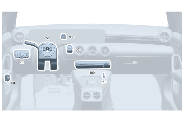 2479052702 - Electrical System: Switch Block for Mercedes-Benz: 180A, 180b, 220a, A220, A35 AMG, CLA250, CLA35 AMG, CLA45 AMG, CLA45 AMG S, GLA250, GLA35 AMG, GLA45 AMG, GLB250, GLB35 AMG Image image