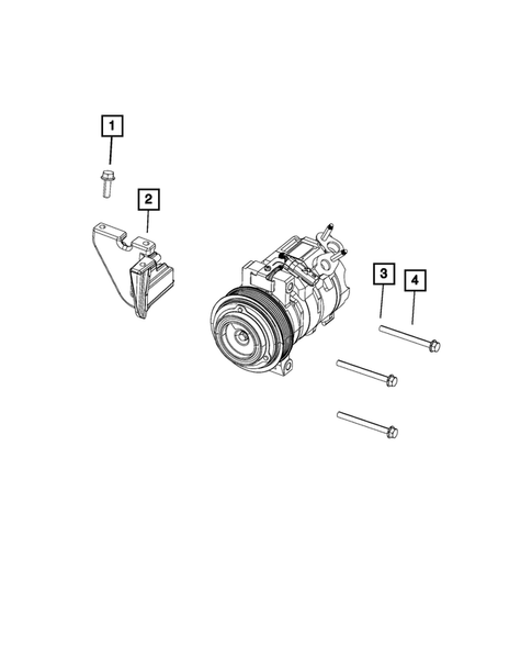 Air Conditioner Compressor and Mounting for 2020 Dodge Journey #1