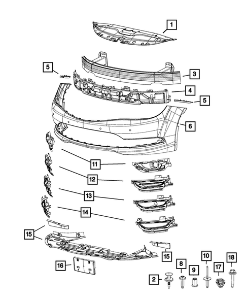 Front Bumper and Fascia for 2016 Chrysler 200 #0