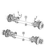 68545192AA - Differential and Drive Line: Front Complete Axle Assembly for Mopar Image