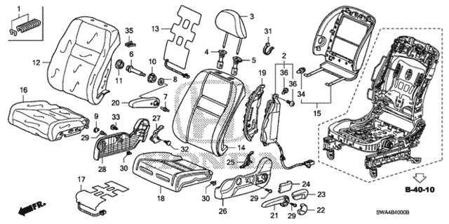 Front Seat (L.) for 2007 Honda CR-V #0