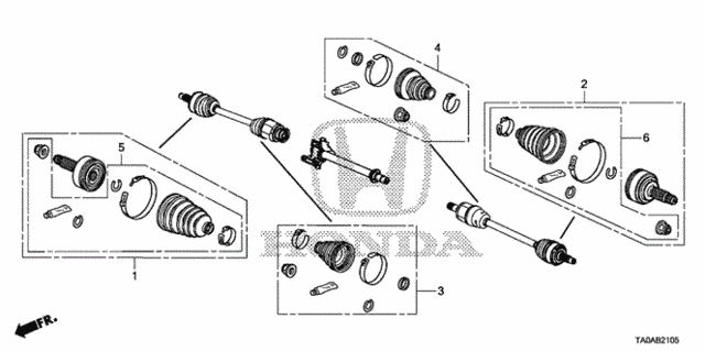Front Driveshaft Set Short Parts for 2012 Honda Accord #0