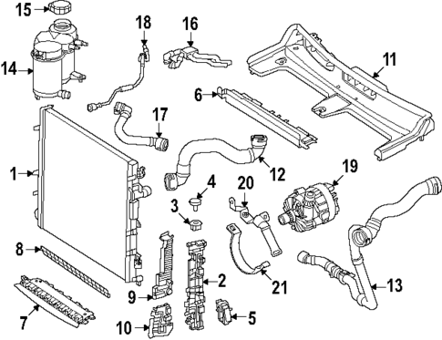 Radiator & Components for 2025 Mercedes-Benz GLC 63 AMG&reg; S E Performance #0