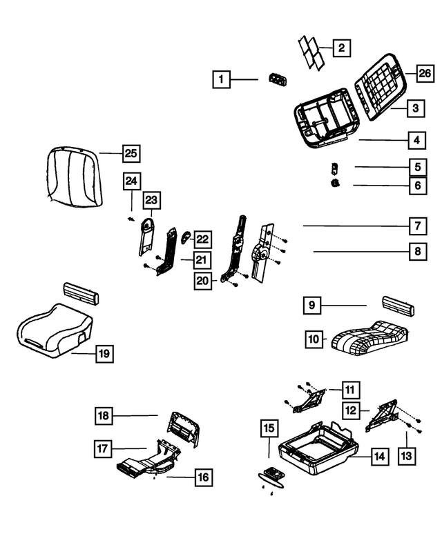 68057617AA - Interior Trim: Storage Compartment Panel, Rear for Mopar Image image