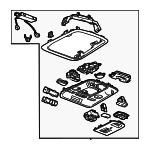 23185651 - : Jet Black Roof Console for Cadillac: ATS Image