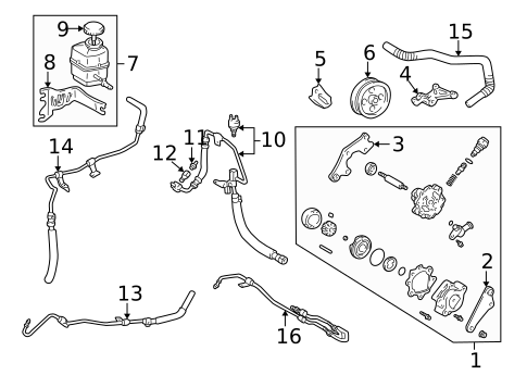 Pump & Hoses for 1999 Toyota Solara #0