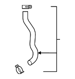 25410C5800 - Belts &amp; Cooling: Radiator Coolant Hose for Hyundai Image