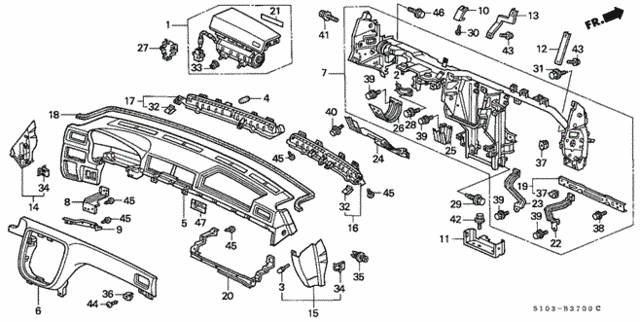 Instrument Panel for 2000 Honda CR-V #0